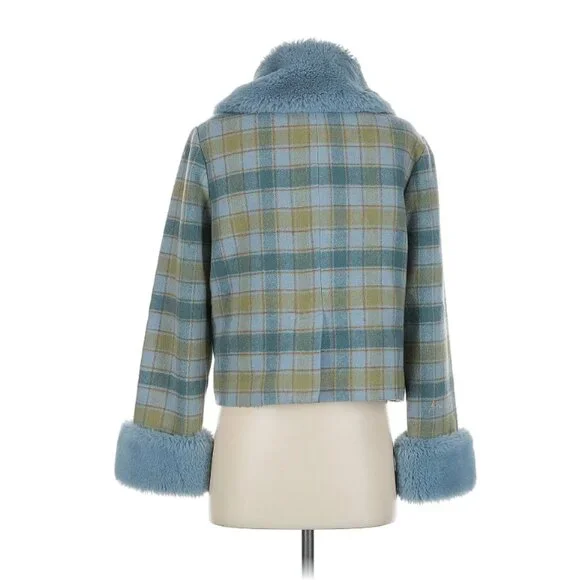 Reformation Templeton Short Coat - Blue - S